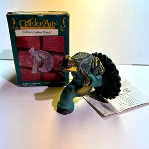 Solid Brass Frog Faucet 1/2" Outdoor Garden Decor Rustic Garden Art